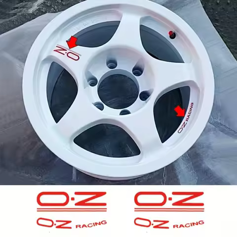 4PCS/SET Unique OZ Racing Car Wheel Stickers, Trendy Decals for Vehicle Wheels, Rims, Hubcaps for Pe