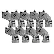 PLAYEAGLE Lovely Golf Iron Covers 9pcs/set Pu Leather Golf Iron Headcover For Golf Iron Clubs