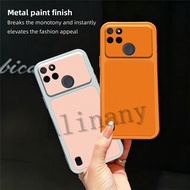 For Realme C21Y / C25Y Case Silicone Soft TPU PU Leather Solid Color Back Cover For Realme C21Y C25Y