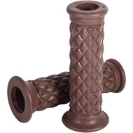 Anano Motorcycle Handlebar Grips - 1 Pair 7/8" & 1'' Anti-Slip Rubber Hand Grips - 22mm Open End Hot