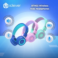 iClever BTH02 Kids Wireless Headphones with Mic, 22H Playtime & Bluetooth 5.0, for Tablet, Home & Sc