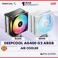 DEEPCOOL AG400 G2 ARGB AIR COOLER - BLACK / WHITE (1 YEARS WARRANTY)