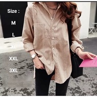 KEMEJA Nara blouse Women's Shirt/Line Women's Shirt/korean blouse/Latest Women's Shirt/Lined Women's Shirt/ viral Women's Shirt/korean Women's Shirt/Current Women's Top/Latest Women's Top/Women's Top korean Women's Top/korean style