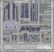 Eduard 1/48 F-8E Crusader Etched Parts (for Hasegawa) Plastic Model EDU49278