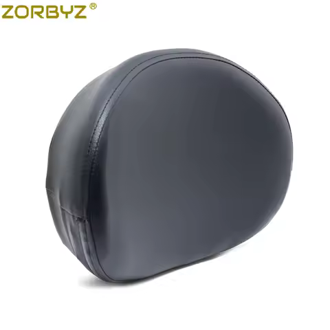 ZORBYZ Universal Black Driver Passenger Sissy Bar Backrest Cushion Pad For Harley Yamaha Suzuki Hond