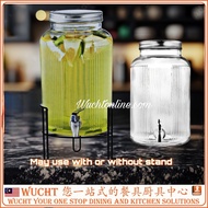 【WUCHT】5.6L Glass Beverage Dispenser with Black Stand Glass Beverage Dispenser Iced Beverage Balang 