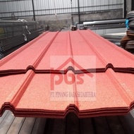 TEBAL 0.45mm SPANDEK PASIR MERAH / ATAP SPANDEK PASIR 0.45mm / Atap Galvalum