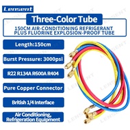 Lensent 150cm air cond meter hose refrigerant manifold gauge charging hose fluorine-added tricolor t