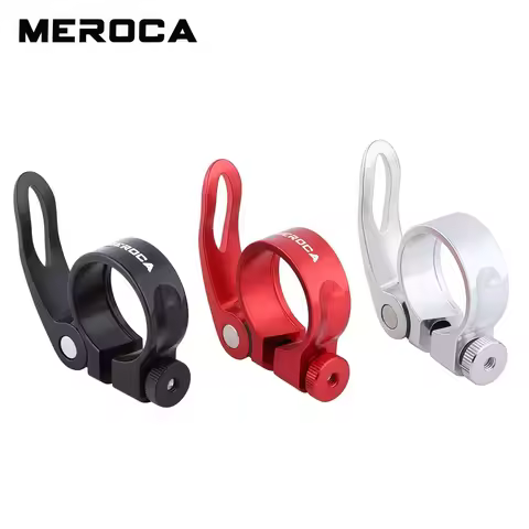 MEROCA Aluminum Alloy 6061 Quick Release Seatpost Clamp 31.8mm & 34.9mm Bicycle Seat Post Clamp | Bl