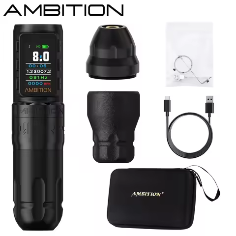 Ambition Soldier270S Stroke 5.0+4.5mm Brushless Motor Wireless Tattoo Machine 1800mAh Billing Batter