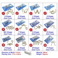 Strong Metal iQ Puzzle, Metal Wire Puzzle Game IQ Mind Test Brain Teaser Toys for Kids Adults