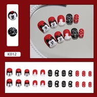 Fake Nails for Kids Cute red animal fake nails-K012