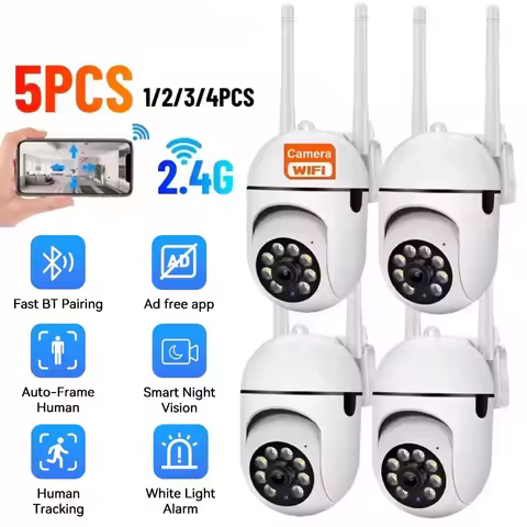 2.4G 1080P PTZ WiFi Camera 5X Digital Zoom Indoor IP Camera Night Vision Home Security Surveillance 