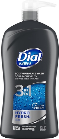 Dial Men 3in1 Body Hair and Face Wash Hydro Fresh 32 fl oz
