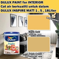 ICI DULUX INSPIRE INTERIOR MATT 18 Liter Warm Gold / Triple Crown