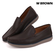 W BROWN Men’s Casual Brown Shoes Non-Laced Loafer Shoes Formal Shoes for Men - (WST888DB)