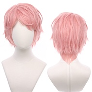 Pink Cosplay Wig for Anime Ensemble Stars Itsuki Shu with Short Straight Heat Resistant Fiber Synthe