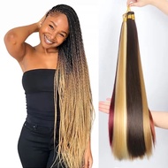 INDOBRAID Straight Extension Hair Straight Hair Extension Braiding Hair Long Straight Hair Extension