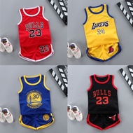 Summer Children's Vest Shorts Suit Men's Medium Large Children's Sports Basketball Jersey Quick-Dryi
