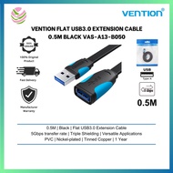 VENTION Flat USB3.0 Extension Cable 0.5M Black VAS-A13-B050