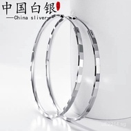 Advanced Sense999Earrings Hoop Earrings Pure Silver Circle Hoop Circle Earrings Large Hoop Women New