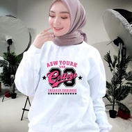 Top Wanita Women's Long Sleeve T-Shirt/ AEW YOURK USE 93 trendy Long Sleeve T-Shirt/