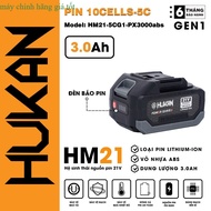 Pin G1 Xám HUKAN 10 cell 15 cell ABS Vỏ nhựa chống cháy Có đèn báo pin Có lỗ cắm sạc chính hãng