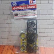 Tamiya 95412 hard low profile tire silver & carbon wheel Y Spoke