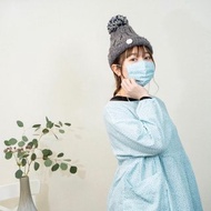 和柄 點點 藍灰色 手工立體口罩 可洗滌 日本製純棉二重紗布 成人