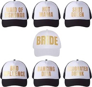 Pop Fizz Designs Bachelorette Trucker Hats I 7 Pack I 1 Bride Hat 6 Bride Tribe Hats | Bachelorette 