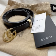 二手正品GUCCI GG Marmont薄款皮革皮帶105公分 Gucci皮帶 Gucci配件 Gucci腰帶