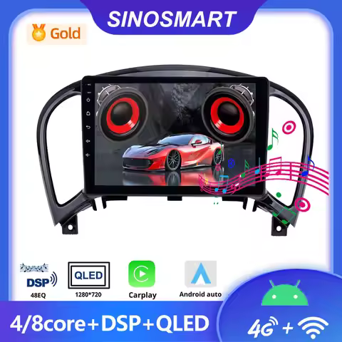 SINOSMART 9" Android GPS Dash Head Unit for Nissan Juke YF15 2010–2019 9-Inch Floating Screen Low-Ve