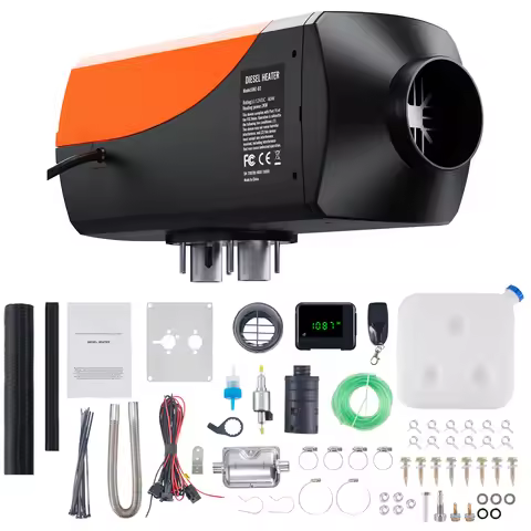 SucceBuy 2KW Diesel Air Heater 12V Diesel Heater with LCD Display Diesel Parking Heater Rapid Heatin