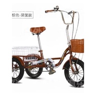 New Elderly Tricycle Rickshaw Elderly Pedal Scooter Double Car Adult Pedal Bicycle with Children