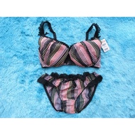 AIMER FEEL BRA SET BY SOCKKOBE JAPAN 701 YE PI SIZE 30C (C65) 30D (D65) 32C (C70) PANTY / Panties Si