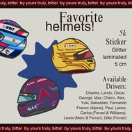 [PRE ORDER] Formula 1 F1 Helmet Sticker Helmet Sticker