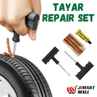 TYRE REPAIR KIT SET Car Tubeless Tyre Tire Puncture Repair Tools Set Penampal Tayar Pancit Tubeless 