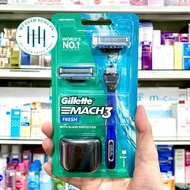 Gillette Mach 3 Razor, 3-Blade Razor with Gillette Replacement Blade