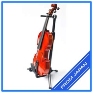 Foldable instrument stand for violin, ukulele, guitar, banjo, and mandolin.