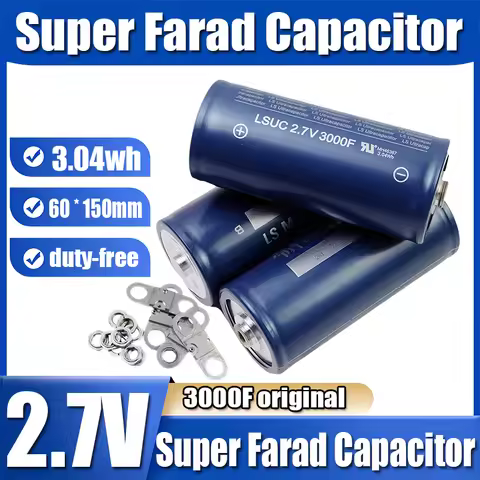 B‑Class LSUC 2.7V 3000F Supercapacitor 99%‑New M8 Screw For DIY Spot Welding Machine Vehicle Car Aud