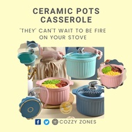 Ceramic pot, Stovetop Ceramic Cookware, Soup Pot Stew Pan Casserole Clay Pot Earthen Pot Healthy Ste