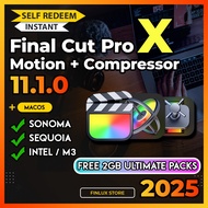[NOT CAPCUT] [BUNDLE] Final Cut Pro v11.1 + Motion v5.10 + Compressor v4.10 McOS Sequoia ✔️ Latest L