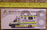 微影-Tiny- 38-1/76- Mercedes Benz-MB- Sprinter -St. John-Ambulance -香港聖約翰救護-救護車 -Die Cast-M-300