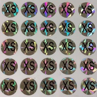 1CM Laser Size Sticker Clothes Hat Socks Size Size Number Laser Self-adhesive Label Round Sticker Re