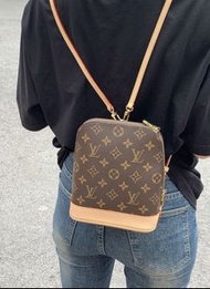 Lv Alma backpack 經典棕色老花 貝殼雙肩包背包 全新正品正貨