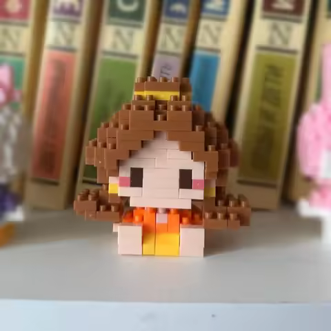 DIY Assemble Disney LinaBell Stitch Building Blocks Anime Cartoon Action Figures Bricks Children Toy