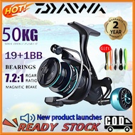 DAIWA Fishing Reel Spinning reel Mesin Pancing 50kg Drag Fishing Reel Fishing12+1BB Double Spool