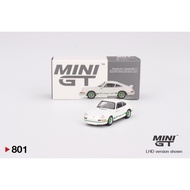 MINI GT PORSCHE 911 CARRERA RS 2.7 GRAND PRIX WHITE WITH GREEN LIVERY(MGT801)