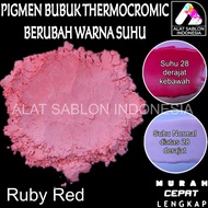 RUBY RED THERMOCROMIC POWDERpigmen CHANGE COLOR TEMPERATURE 28 DEGREES AND BELOW 2GR
