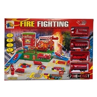 Fire Fighting Toy with 4 Fire Trucks Die Cast Truck Toy Toys